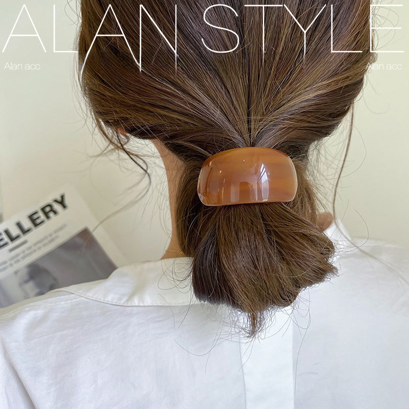 Wholesale Oval Horse Tail Ball Head Temperament Acetate Fiber Hair Scrunchies